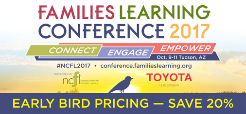 Early Bird pricing for Families Learning Conference