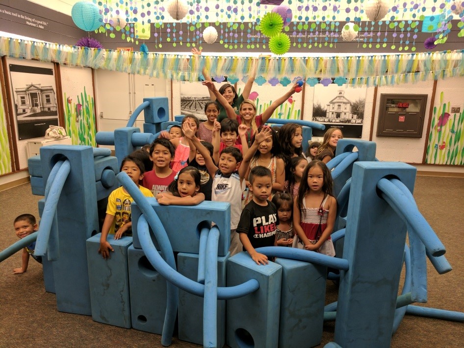 Campers at Covina Public Library