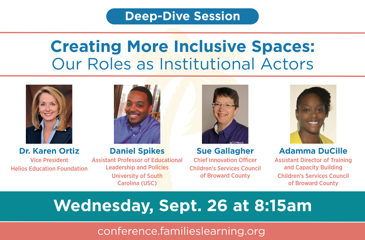 Creating More Inclusive Spaces: Our Roles as Institutional Actors, Wednesday, September 26 at 8:15am