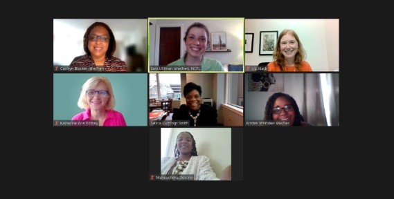 Zoom call with educators and NCFL staff