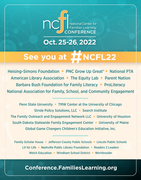 List of participating organizations in the 2022 Families Learning Conference