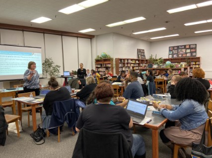 JCPS Parent Advisory Council meeting in 2019, prior to COVID-19 closures