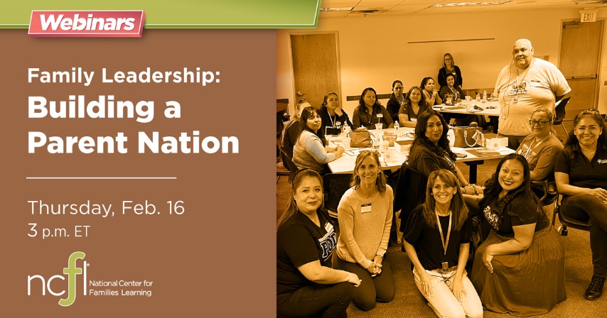 Family Leadership, Building a Parent Nation, Thursday, Feb. 16 3pm ET 